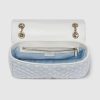 Gucci GG Marmont medium shoulder bag blue and white GG bouclé Style ‎837213 FAE1L 8477
