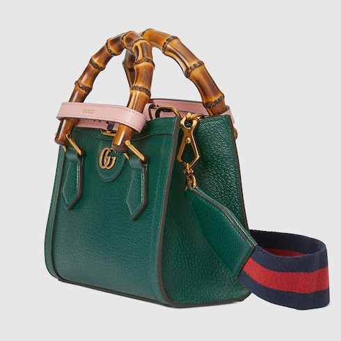 Gucci Diana small tote bag  green leather Style ‎702732 U3ZDT 3670