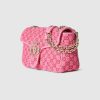 Gucci GG Marmont medium shoulder bag pink and red GG bouclé Style ‎837213 FAE1L 5741