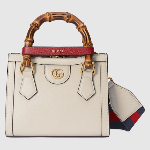 Gucci Diana small tote bag white leather Style ‎702732 U3ZDT 9244