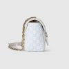 Gucci GG Marmont medium shoulder bag blue and white GG bouclé Style ‎837213 FAE1L 8477