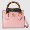 Gucci Diana small tote bag pink leather Style ‎702732 U3ZDT 5479