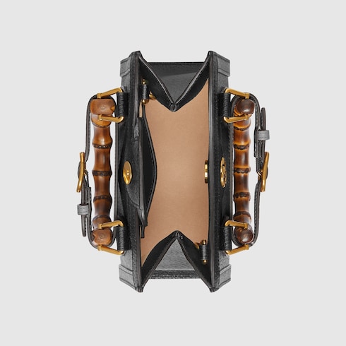 Gucci Diana small tote bag black leather Style ‎702732 U3ZDT 1073