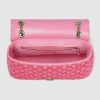 Gucci GG Marmont medium shoulder bag pink and red GG bouclé Style ‎837213 FAE1L 5741