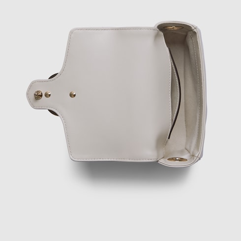 Gucci GG Marmont mini top handle bag light grey leather Style ‎811238 AAECK 1712