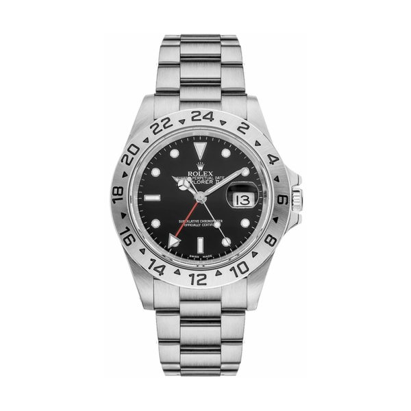 Rolex Explorer II GMT Stainless Steel Black Dial Men's Watch 16570