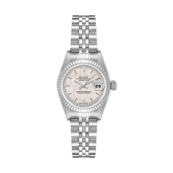 Rolex Lady-Datejust 26 Silver Linen Dial Women's Watch 69174