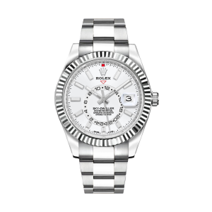 Rolex Sky-Dweller White Gold Bezel Oyster Bracelet Men's Watch 336934-0003