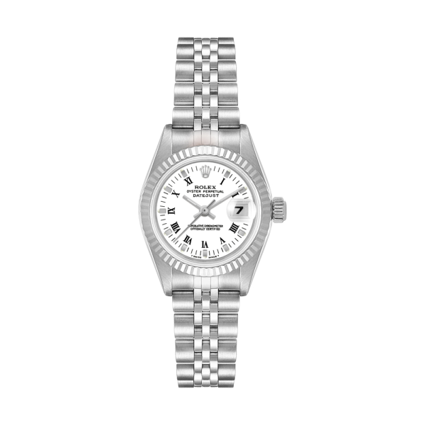 Rolex Lady-Datejust 26 White Roman Numeral Dial Women's Watch 69174