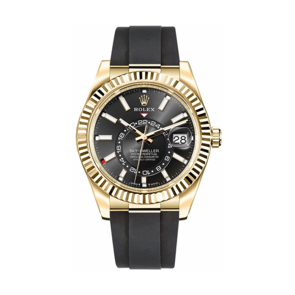 Rolex Sky-Dweller 18k Yellow Gold Oysterflex Men's Watch 336238-0002