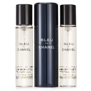 CHANEL BLEU DE CHANEL EAU DE TOILETTE TRAVEL SPRAY & TWO REFILLS