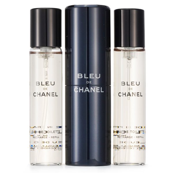 CHANEL BLEU DE CHANEL EAU DE TOILETTE TRAVEL SPRAY & TWO REFILLS