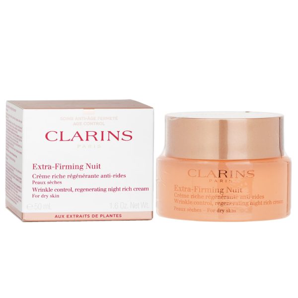 CLARINS EXTRA-FIRMING NUIT WRINKLE CONTROL, REGENERATING NIGHT RICH CREAM - FOR DRY SKIN