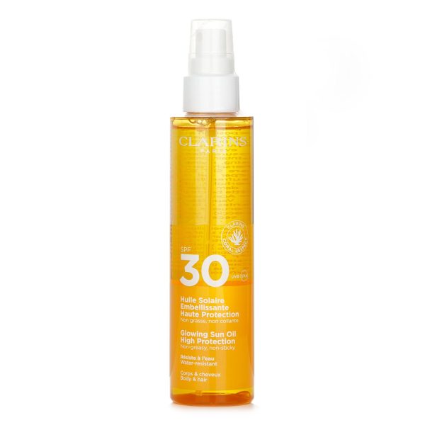 CLARINS GLOWING SUN BODY OIL HIGH PROTECTION SPF 30