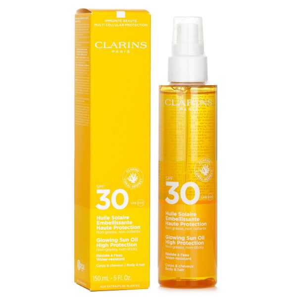 CLARINS GLOWING SUN BODY OIL HIGH PROTECTION SPF 30
