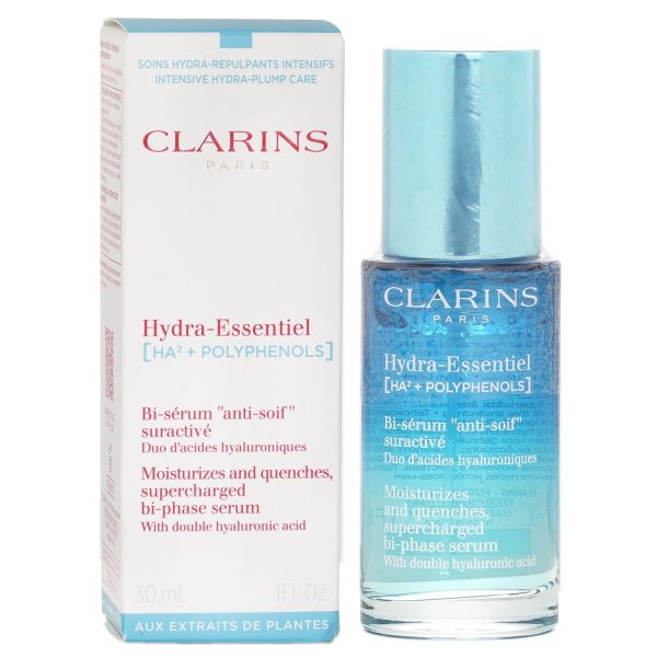 CLARINS HYDRA ESSENTIEL MOISTURIZES AND QUENCHES, SUPERCHARGED BI PHASE SERUM