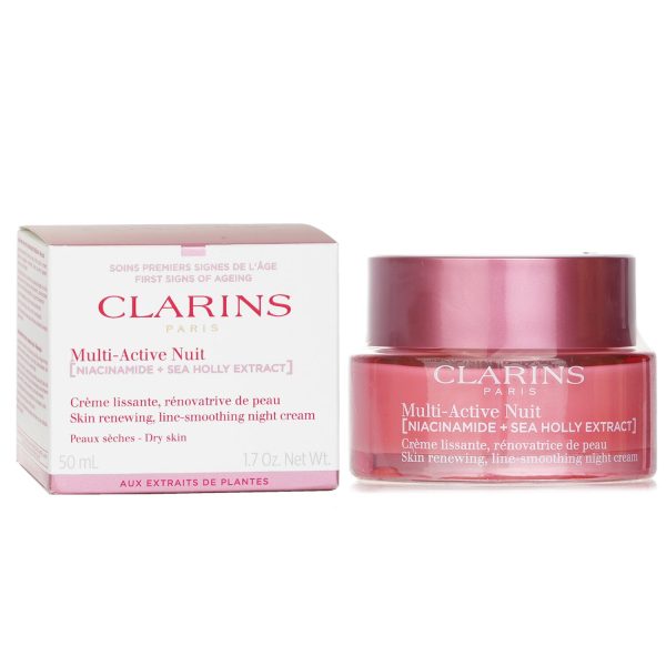 CLARINS MULTI-ACTIVE NUIT SKIN RENEWING LINE-SMOOTHING NIGHT CREAM DRY SKIN