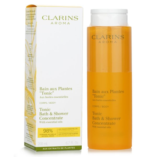 CLARINS TONIC BATH & SHOWER CONCENTRATE WITH ESSENTIAL OILS