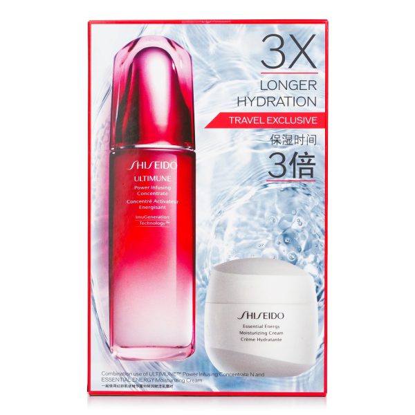 SHISEIDO DEFEND & REGENERATE POWER MOISTURIZING SET_ ULTIMUNE POWER INFUSING CONCENTRATE N 100ML + ESSENTIAL ENERGY MOISTURIZING CREAM 50 ML