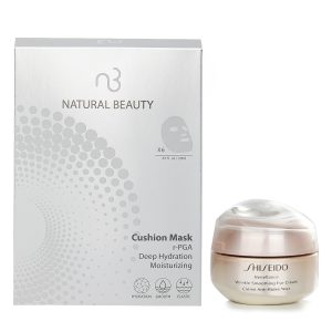 SHISEIDO SHISEIDO BENEFIANCE WRINKLE SMOOTHING EYE CREAM 15ML X NATURAL BEAUTY R-PGA DEEP HYDRATION MOISTURIZING CUSHION MASK 6X 20ML