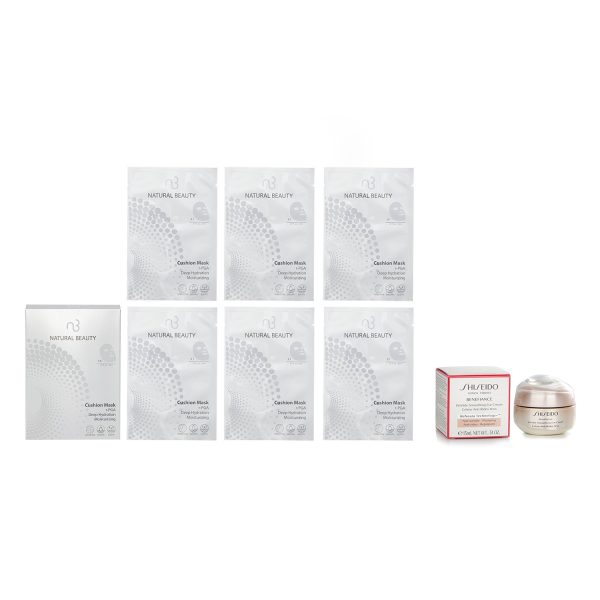 SHISEIDO SHISEIDO BENEFIANCE WRINKLE SMOOTHING EYE CREAM 15ML X NATURAL BEAUTY R-PGA DEEP HYDRATION MOISTURIZING CUSHION MASK 6X 20ML