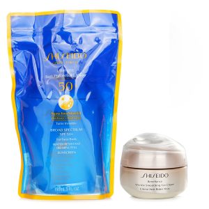 SHISEIDO SHISEIDO ULTIMATE SUN PROTECTOR LOTION SPF 50+ SUNSCREEN + BENEFIANCE WRINKLE SMOOTHING EYE CREAM