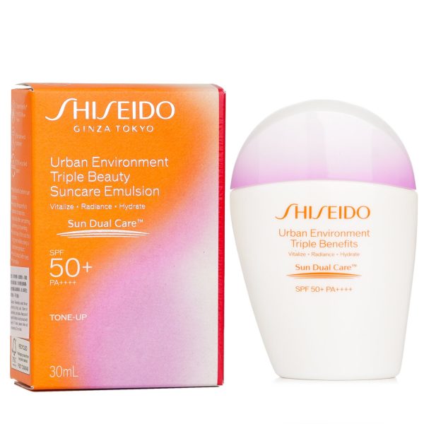 SHISEIDO URBAN ENVIRONMENT TRIPLE BEAUTY SUNCARE EMULSION SPF 50+