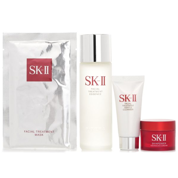 SK II BEST SELLER TRIAL KIT_ FACIAL TREATMENT ESS. 75ML+FACIAL TREATMENT CLEANSER 20G+SKINPOWER ADVANCED CREAM 15G+ F.T MASK 1PCS