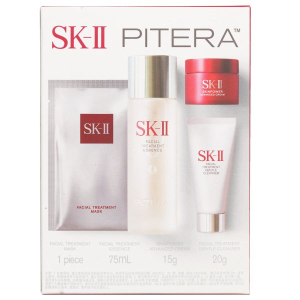 SK II BEST SELLER TRIAL KIT_ FACIAL TREATMENT ESS. 75ML+FACIAL TREATMENT CLEANSER 20G+SKINPOWER ADVANCED CREAM 15G+ F.T MASK 1PCS