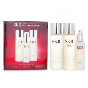 SK II PITERA DELUXE HYDRATING 3-PIECES SET_ FACIAL TREATMENT ESSENCE 230ML + FACIAL LIFT EMULSION 100G + FACIAL TREATMENT CLEAR LOTION 230ML