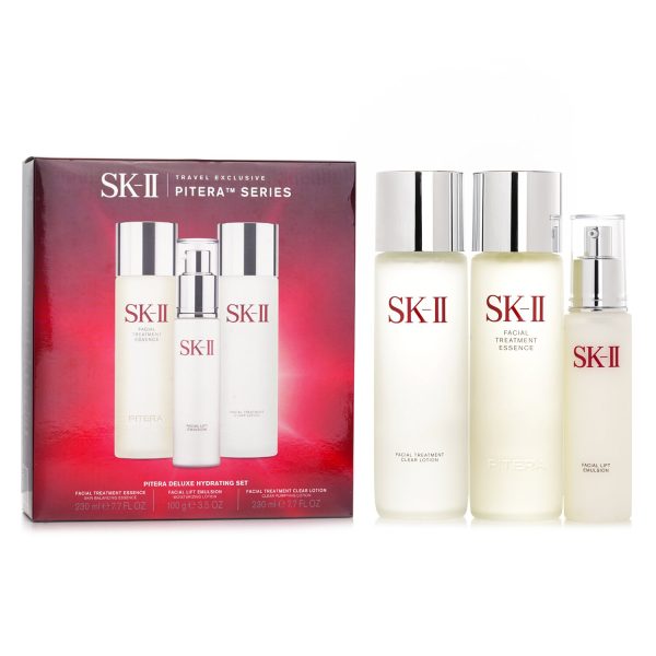 SK II PITERA DELUXE HYDRATING 3-PIECES SET_ FACIAL TREATMENT ESSENCE 230ML + FACIAL LIFT EMULSION 100G + FACIAL TREATMENT CLEAR LOTION 230ML