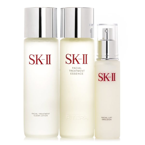 SK II PITERA DELUXE HYDRATING 3-PIECES SET_ FACIAL TREATMENT ESSENCE 230ML + FACIAL LIFT EMULSION 100G + FACIAL TREATMENT CLEAR LOTION 230ML