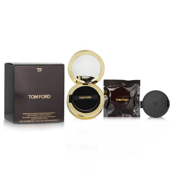 TOM FORD SHADE AND ILLUMINATE FOUNDATION SOFT RADIANCE CUSHION COMPACT SPF 45 WITH EXTRA REFILL